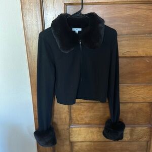 Black zip up BP. sweater